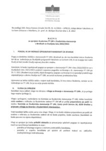 Razpis za sprejem študentov FT UM v študnentska stanovanja 2022